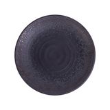  Universe - Round Plate 31cm - Dĩa tròn 31cm đen phun vành nâu đồng 
