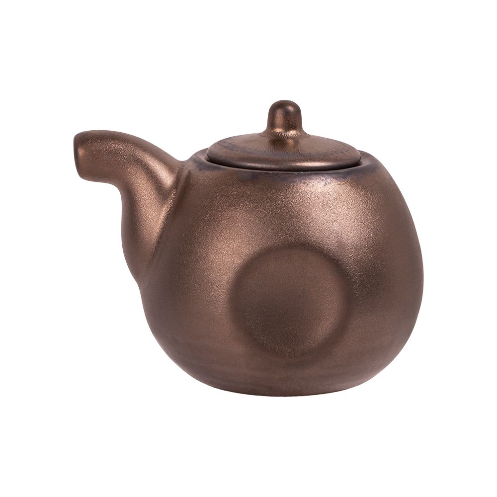  Ancient - Soy Sauce Pot w/ Lid 10 x 7 x 7.5cm - Bình tương có nắp 10 x 7 x 7.5cm nâu đồng 