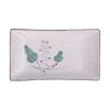 Blanche - Rectangular Plate 22 x 13 x 3cm - Dĩa chữ nhật 22 x 13 x 3cm phun vẽ lá (Leaf Dance collection)