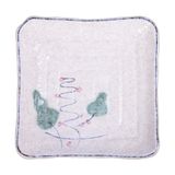  Blanche - Square Plate 17cm - Dĩa vuông 17cm phun vẽ lá (Leaf Dance collection) 