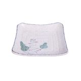  Blanche - Square Plate 17cm - Dĩa vuông 17cm phun vẽ lá (Leaf Dance collection) 
