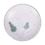  Blanche - Round Plate 23.5cm - Dĩa tròn 23.5cm phun vẽ lá (Leaf Dance collection) 