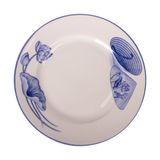  Cream - Round Plate 20cm - Dĩa tròn 20cm The Nón Lá (Bonjour Vietnam collection) 