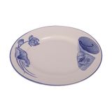  Cream - Round Plate 28cm - Dĩa tròn 28cm The Nón Lá (Bonjour Vietnam collection) 