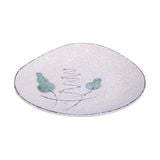  Blanche - Triangle Plate 22 x 18.5cm - Dĩa tam giác 22 x 18.5cm phun vẽ lá (Leaf Dance collection) 