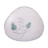  Blanche - Triangle Plate 22 x 18.5cm - Dĩa tam giác 22 x 18.5cm phun vẽ lá (Leaf Dance collection) 