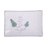  Blanche - Plate 21 x 14.5 x 2.8cm - Dĩa 21 x 14.5 x 2.8cm phun vẽ lá (Leaf Dance collection) 