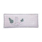  Blanche - Rectangular Plate 29 x 11.8 x 2.5cm - Dĩa chữ nhật 29 x 11.8 x 2.5cm phun vẽ lá (Leaf Dance collection) 
