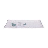  Blanche - Rectangular Plate 29 x 11.8 x 2.5cm - Dĩa chữ nhật 29 x 11.8 x 2.5cm phun vẽ lá (Leaf Dance collection) 