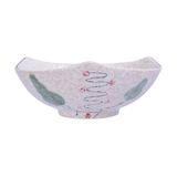  Blanche - Triangle Bowl 21.5 x 7cm - Tô 3 cạnh 21.5 x 7cm phun vẽ lá (Leaf Dance collection) 
