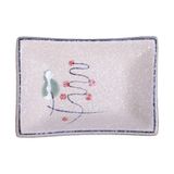  Blanche - Rectangular Sauce Dish 10.2 x 7 x 2.8cm - Dĩa chấm chữ nhật 10.2 x 7 x 2.8cm phun vẽ lá (Leaf Dance collection) 