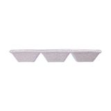  Blanche - 3-compartment Sauce Dish 19.6 x 6.6 x 2.7cm - Dĩa chấm 3 ngăn 19.6 x 6.6 x 2.7cm phun vẽ lá (Leaf Dance collection) 