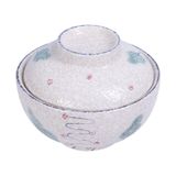  Blanche - Bowl w/ Lid 12 x 9cm - Tô có nắp 12 x 9cm phun vẽ lá (Leaf Dance collection) 