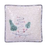  Blanche - Square Sauce Dish 10 x 2.8cm - Dĩa chấm vuông 10 x 2.8cm phun vẽ lá (Leaf Dance collection) 