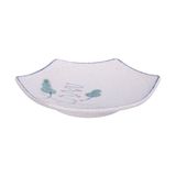  Blanche - Hexagon Plate 24 x 21cm - Dĩa 6 cánh 24 x 21cm phun vẽ lá (Leaf Dance collection) 