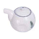  Blanche - Soy Sauce Pot w/ Lid 10 x 7 x 7.5cm - Bình tương có nắp 10 x 7 x 7.5cm phun vẽ lá (Leaf Dance collection) 