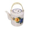  Cream - Teapot 1 lít - Bình trà 1 lít màu kem hoa mẫu đơn (Peony collection) 