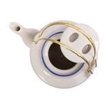  Cream - Teapot 1 lít - Bình trà 1 lít màu kem hoa mẫu đơn (Peony collection) 