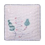  Blanche - Plate 12 x 3cm - Dĩa 12 x 3cm phun vẽ lá (Leaf Dance collection) 