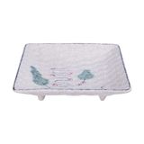  Blanche - Plate 12 x 3cm - Dĩa 12 x 3cm phun vẽ lá (Leaf Dance collection) 