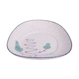 Blanche - Triangle Saucer 14 x 13cm - Dĩa tam giác 14 x 13cm phun vẽ lá (Leaf Dance collection) 
