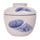  Cream - Bowl w/ Lid 10.5cm - Thố có nắp 10.5cm The Nón Lá (Bonjour Vietnam collection) 