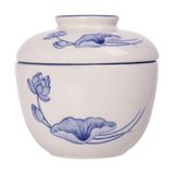  Cream - Bowl w/ Lid 10.5cm - Thố có nắp 10.5cm The Nón Lá (Bonjour Vietnam collection) 