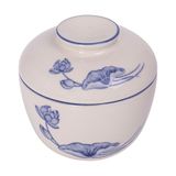  Cream - Bowl w/ Lid 9cm - Thố có nắp 9cm The Nón Lá (Bonjour Vietnam collection) 