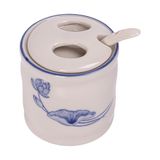  Cream - Condiment Pot w/ Lid 6.7 x 7cm - Hũ gia vị 6.7 x 7cm The Nón Lá (Bonjour Vietnam collection) 