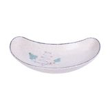  Blanche - Plate 24 x 11.5cm - Dĩa 24 x 11.5cm phun vẽ lá (Leaf Dance collection) 