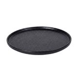  Noir - Oval Flat Plate 28cm - Dĩa oval vành đứng 28cm đen không vệt 