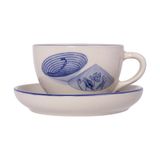  Cream - Saucer 14cm - Dĩa lót tách bầu 14cm The Nón Lá (Bonjour Vietnam collection) 