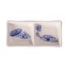  Cream - 2-Compartment Sauce Dish 12 x 6cm - Dĩa 2 ngăn 12 x 6cm The Nón Lá (Bonjour Vietnam collection) 
