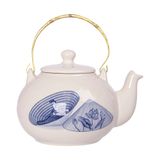  Cream - Tea Pot 550ml - Bình trà bầu 550ml The Nón Lá (Bonjour Vietnam collection) 