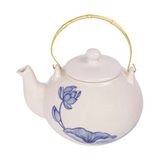  Cream - Tea Pot 550ml - Bình trà bầu 550ml The Nón Lá (Bonjour Vietnam collection) 