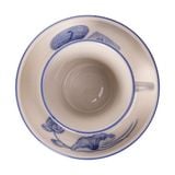  Cream - Espresso Saucer 11cm - Dĩa lót tách espresso 11cm The Nón Lá (Bonjour Vietnam collection) 