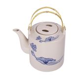  Cream - Tea Pot 1000ml - Bình trà 1000ml The Nón Lá (Bonjour Vietnam collection) 