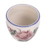  Cream - Tea Cup 140ml - Ly trà bầu 140ml màu kem hoa mẫu đơn hồng (Peony collection) 