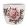 Cream - Tea Cup 140ml - Ly trà bầu 140ml màu kem hoa mẫu đơn hồng (Peony collection)