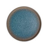  Aphrodite - Round Flat Plate 16cm - Dĩa tròn vành đứng 16cm xanh ngọc bích viền nâu phun hạt (matte) (Sandy collection) 