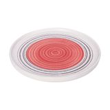  Blanche - Round Flat Plate 30cm - Dĩa tròn vành đứng 30cm lộc phát lòng đỏ 
