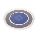  Blanche Neige - Round Flat Plate 30cm - Dĩa tròn vành đứng 30cm tuyết trắng lòng xanh dương 