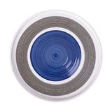  Blanche Neige - Round Flat Plate 30cm - Dĩa tròn vành đứng 30cm tuyết trắng lòng xanh dương 