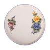 Cream - Round Flat Plate 26cm - Dĩa tròn vành đứng 26cm màu kem hoa mẫu đơn (Peony collection)