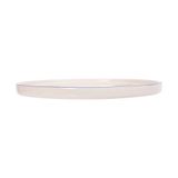  Cream - Round Flat Plate 26cm - Dĩa tròn vành đứng 26cm màu kem hoa mẫu đơn (Peony collection) 