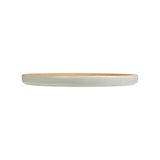  Ariel - Round Flat Plate 18cm - Dĩa tròn vành đứng 18cm xanh ngọc viền nâu (matte) (Sandy collection) 
