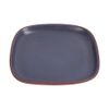  Terracotta - Square Coup Plate 28cm - Dĩa vuông 28cm tử sa phun xanh rêu 
