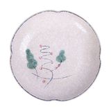  Blanche - Round Coup Plate 18cm - Dĩa ảo bóp 4 cánh 18cm phun vẽ lá (Leaf Dance collection) 