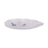  Blanche - Banana Leaf Plate 32cm - Dĩa lá chuối cạn 32cm phun vẽ lá (Leaf Dance collection) 
