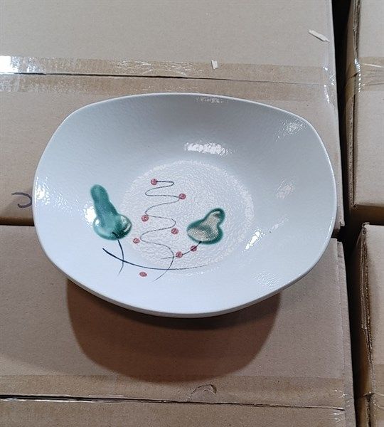  Blanche - Pasta Bowl 28cm - Tô pasta 28cm phun vẽ lá (Leaf Dance collection) 